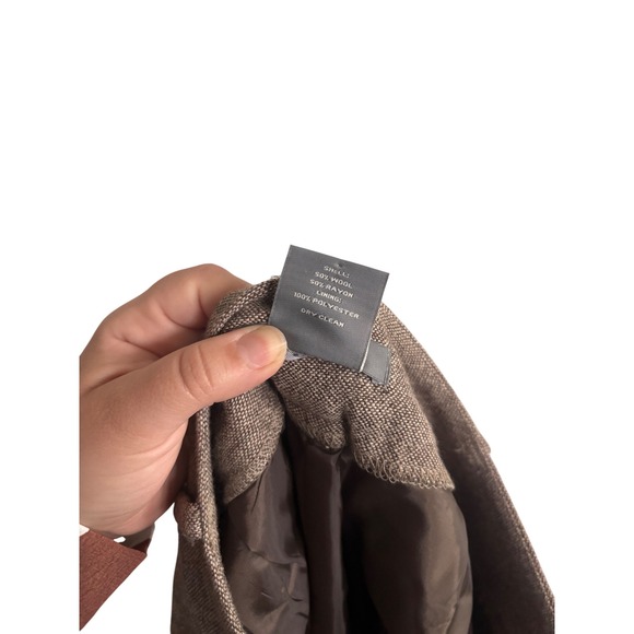 Ann Taylor Signature Fit Brown Wool Blend Wide Leg Trousers Pants Womens 8 - Picture 6 of 7